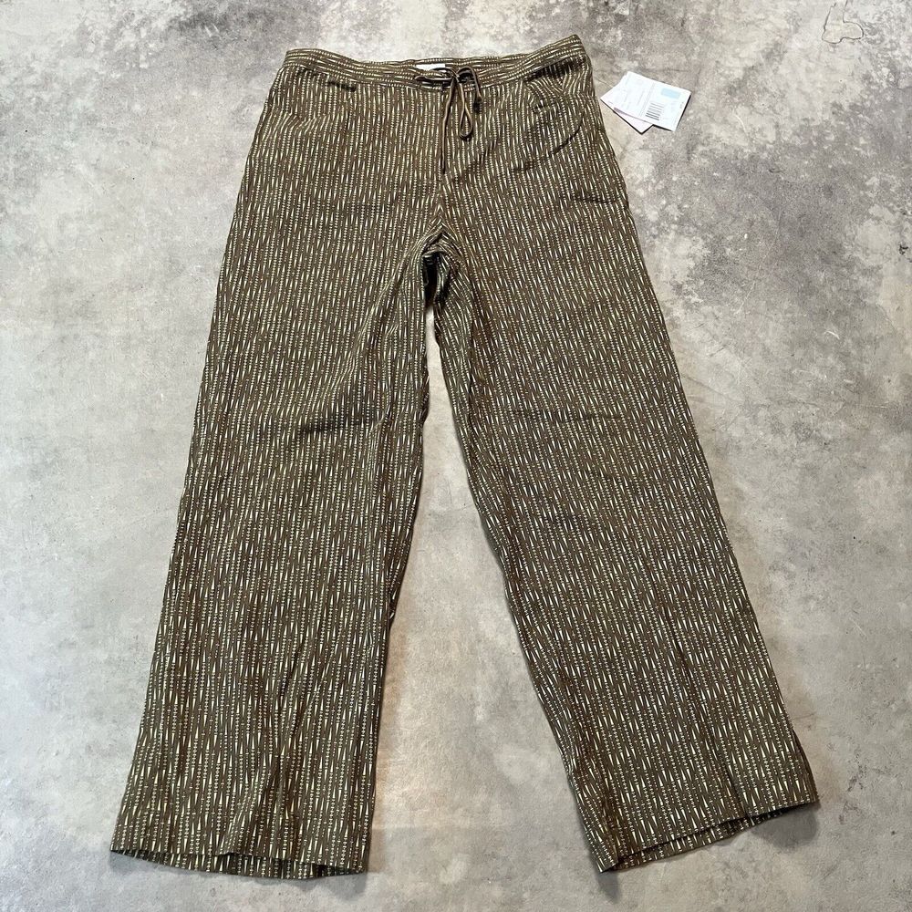 Liz Claiborne Pants Womens 10 Tabitha Safari Bound Brown Wide Leg Mid Rise